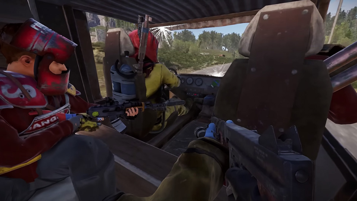 Rust base raid scene